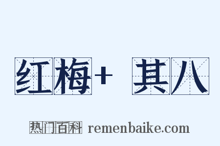 红梅+其八是什么意思的图片